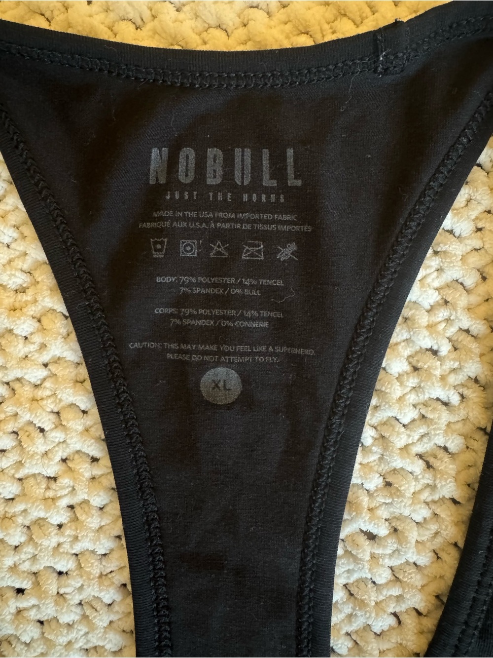 NOBULL Black Racerback Performance Tank XL - Picture 2 of 3